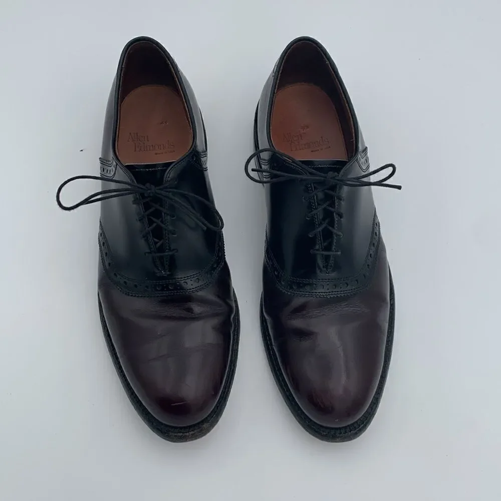 Allen Edmonds McAllister Wingtip Oxford Shoes | Two-Tone Brown & Black Men’s 10D